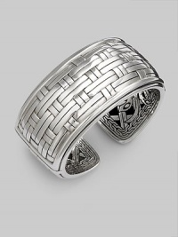 From the Bedeg Collection. Sterling silver shines in a intricate basketwoven design.Sterling silver Width, about 1¼ Diameter, about 2½ Made in Bali 