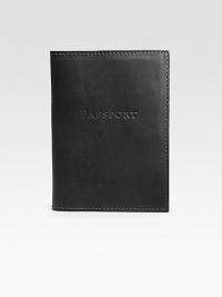 Essential for the world traveler, this soft cover is crafted of hand-stained Italian leather. About 4 X 6 Made in USA Essential for the world traveler, this soft cover is crafted of hand-stained Italian leather. About 4 X 6 Made in USA