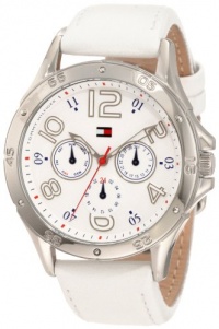 Tommy Hilfiger Women's 1781177 White Multi-Eye Dial Leather Strap Watch Tommy Hilfiger Women's 1781177 White Multi-Eye Dial Leather Strap Watch
