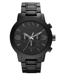 Stop people in their tracks with the striking details of this AX Armani Exchange timepiece. Stop people in their tracks with the striking details of this AX Armani Exchange timepiece.