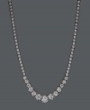 Indulge yourself in the sweetness of sparkle. Effy Collection's chic cluster necklace features a graduated design in round-cut diamond (2-1/5 ct. t.w.). Set in 14k white gold. Approximate length: 16 inches.