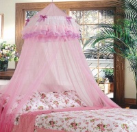 Triple Lace Ruffle Princess Pink Canopy Triple Lace Ruffle Princess Pink Canopy