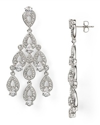 A delicate cascade of pave crystals will bring a touch of sparkle to your evening look. Wear these earrings from Lora Paolo for an elegant after-hours statement. A delicate cascade of pave crystals will bring a touch of sparkle to your evening look. Wear these earrings from Lora Paolo for an elegant after-hours statement.