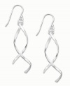 Twist & shine. Studio Silver's pretty drop earrings are crafted in sterling silver. Approximate drop: 2-1/2 inches.