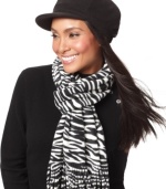 Heat up winter with fierce accessories like this safari-inspired fleece scarf by Style&co.