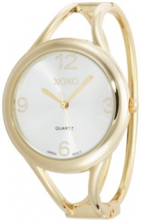 XOXO Women's XO1096 Silver Dial Gold-tone Bangle Watch XOXO Women's XO1096 Silver Dial Gold-tone Bangle Watch