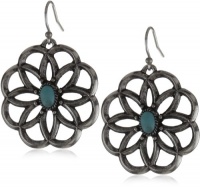 Lucky Brand Golden Desert Silver-Tone Openwork Flower Drop Earrings