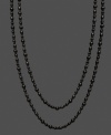 Polish and shine for miles! This long, onyx (5-6 mm and 7-8 mm) strand necklace adds elegance in layers and unique contrast to any look. Approximate length: 64 inches.