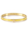 Simply styled, this bangle is just the bright touch, detailed with kate spade new york's signature.