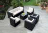 Genuine Ohana Outdoor Patio Wicker Sofa Sectional Furniture 8pc Gorgeous Couch Set with Free Patio Cover