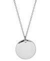 Poilsh your look. A simple, silver disc makes a shimmering statement on this sophisticated Giani Bernini pendant. Set in sterling silver. Approximate length: 18 inches. Approximate drop: 1/2 inch.