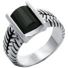 T20 Tqw11711ZJH David Yurman Inspired Octagon Cut Black Diamond Fashion Ring
