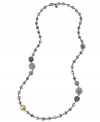 Go to great lengths. Add a dressy dimension to your wardrobe with this elegant graduated bead necklace from Carolee. Featuring an assortment of glass accents, it's crafted in hematite tone mixed metal. Approximate length: 32 inches.
