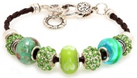 Royal Diamond Circle of love Multi-color Murano Beads Designer Fashion Bracelet with Swarovski Crystals on a Silk Braided Cord Royal Diamond Circle of love Multi-color Murano Beads Designer Fashion Bracelet with Swarovski Crystals on a Silk Braided Cord