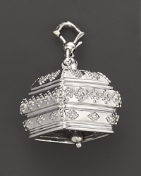 Inspired by Zen philosophy, this intricately detailed, polished finish sterling silver meditation bell from Paul Morelli jingles softly. Inspired by Zen philosophy, this intricately detailed, polished finish sterling silver meditation bell from Paul Morelli jingles softly.