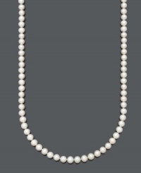 A long layer for a look that exudes elegance. This Belle de Mer necklace features AA+ cultured freshwater pearls (8-9 mm) with a 14k gold clasp. Approximate length: 30 inches. A long layer for a look that exudes elegance. This Belle de Mer necklace features AA+ cultured freshwater pearls (8-9 mm) with a 14k gold clasp. Approximate length: 30 inches.