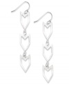 Let your style take shape with these chic, cut-out earrings. Studio Silver's Chevron drop earrings shine in sterling silver. Approximate drop: 2-3/4 inches.