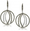 Judith Jack Crystal Glitz Sterling Silver, Crystal and Marcasite Disc Drop Earrings