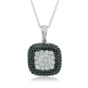Effy Jewelry Effy® 14K White Gold Diamond and Black Diamond Pendant .75 Tcw.