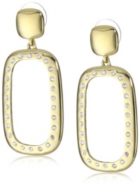 T Tahari Gold Door Knocker Drop Earrings with Crystal T Tahari Gold Door Knocker Drop Earrings with Crystal