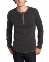 Lucky Brand Men's Slub Thermal Placket At Neckline Henley Shirt
