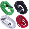 The Friendly Swede (TM) Bundle of 4 Colorful Premium 6 Foot / 6 FT USB Data Sync Cable for Apple iPhone 4 4S 3GS iPod touch iPad 1 2 3 - Microfiber Cloth & Retail Packaging - Extra Thick / More Copper - Full iPad Compatibility