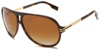 BOSS by Hugo Boss Men's 0398 Polarized Aviator Sunglasses,Dark Havana and Gold Frame/Brown Gradient Lens,One Size BOSS by Hugo Boss Men's 0398 Polarized Aviator Sunglasses,Dark Havana and Gold Frame/Brown Gradient Lens,One Size