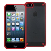 MiniSuit iPhone 5 Kinnect Case for Apple iPhone 5 / 5th Gen (AT&T, Verizon, Sprint and Unlocked Models) Hybrid Clear PC / TPU Cover - Red MiniSuit iPhone 5 Kinnect Case for Apple iPhone 5 / 5th Gen (AT&T, Verizon, Sprint and Unlocked Models) Hybrid Clear PC / TPU Cover - Red