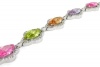 Modern w/Classic Touch - Bracelet w/7 Multicolor CZs