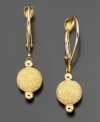 Have a ball with these spectacular earrings featuring laser-cut beads crafted in 10k gold. Approximate drop: 1 inch.