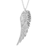 Angel Wing Necklace In Silver Tone Angel Wing Necklace In Silver Tone