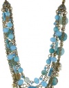 Sparkling Sage Boho Turquoise Color Multi-Stone Chain Necklace