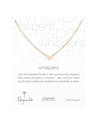 A pretty little package, Dogeared's Whisper Bow miniature gold charm necklace ties your style together. A pretty little package, Dogeared's Whisper Bow miniature gold charm necklace ties your style together.