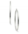 Let your style do the talking. Giani Bernini's tube hoop earrings are a fashionista's dream. Set in sterling silver. Approximate diameter: 50 mm.