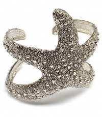 Silvertone Sea Lovers Starfish Cuff Bracelet