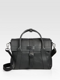 A smart, streamlined design that is versatile enough to carry you from work to weekend, featuring interior compartments for all of your daily essentials, finished in richly textured Italian leather.Magnetic, buckle closureDouble top handleAdjustable shoulder strapInterior zip pocketFully linedLeather42W x 26H x 11DMade in Italy A smart, streamlined design that is versatile enough to carry you from work to weekend, featuring interior compartments for all of your daily essentials, finished in richly textured Italian leather.Magnetic, buckle closureDouble top handleAdjustable shoulder strapInterior zip pocketFully linedLeather42W x 26H x 11DMade in Italy
