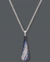 A sweet splash of sparkle heightens any look. Balissima by Effy Collection's unique Shades of Sapphire Pendant features a gradation of round-cut sapphires (3-7/8 ct. t.w.) ranging in color from clear to dark blue. Setting and chain crafted in sterling silver. Approximate length: 18 inches. Approximate drop: 1-1/2 inches.