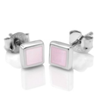 925 Sterling Silver Pink Mother of Pearl Shell Tiny Inlay Square Post Stud Earrings 5 mm Jewelry for Women, Teens, Girls - Nickel Free 925 Sterling Silver Pink Mother of Pearl Shell Tiny Inlay Square Post Stud Earrings 5 mm Jewelry for Women, Teens, Girls - Nickel Free