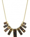 Anne Klein Ridley Gold-Tone Tortoise Colored Frontal Collar Necklace