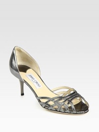 EXCLUSIVELY AT SAKS. Elegant d'Orsay silhouette in shimmery metallic leather with a darling kitten heel. Lacquered heel, 2½ (65mm)Leather upperLeather lining and solePadded insoleMade in ItalyOUR FIT MODEL RECOMMENDS ordering one half size down as this style runs large. EXCLUSIVELY AT SAKS. Elegant d'Orsay silhouette in shimmery metallic leather with a darling kitten heel. Lacquered heel, 2½ (65mm)Leather upperLeather lining and solePadded insoleMade in ItalyOUR FIT MODEL RECOMMENDS ordering one half size down as this style runs large.
