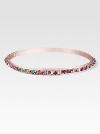 An elegant fabric design with dazzling rhinestone embellishments. Glass stonesWidth, about ½Made in Italy An elegant fabric design with dazzling rhinestone embellishments. Glass stonesWidth, about ½Made in Italy