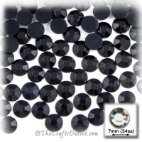 The Crafts Outlet 144-Piece Flat Back Acrylic Round Rhinestones, 7mm, Jet Black The Crafts Outlet 144-Piece Flat Back Acrylic Round Rhinestones, 7mm, Jet Black
