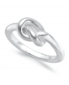 Tie something new. Giani Bernini's pretzel-styled ring is set in sterling silver for a glamorous touch. Size 7 and 8.