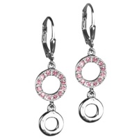 Studio 925 Circulo Pink Diamond CZ Sterling Silver Earrings Studio 925 Circulo Pink Diamond CZ Sterling Silver Earrings