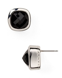 Combining a neutral color palette with faceted sparkle, this pair of crystal stud earrings from T Tahari will lend every look instant glamor. Combining a neutral color palette with faceted sparkle, this pair of crystal stud earrings from T Tahari will lend every look instant glamor.