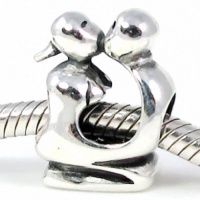Solid Sterling Silver Valentines Lover Kissing Romance Love and Anniversary Love Bead Charm for Pandora Troll European Charm Bracelets Solid Sterling Silver Valentines Lover Kissing Romance Love and Anniversary Love Bead Charm for Pandora Troll European Charm Bracelets