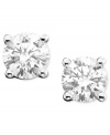 Bring some luster to your life. This pair of stud earrings truly dazzles with diamonds (3/4 ct. t.w.) set in 14k white gold. Approximate diameter: 4-7/10 mm.