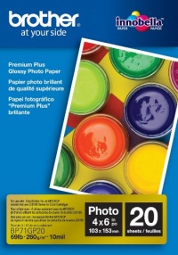 Brother Glossy Inkjet Paper, 4 x 6 Inches, 20 Sheets (BP71GP20) - Retail Packaging Brother Glossy Inkjet Paper, 4 x 6 Inches, 20 Sheets (BP71GP20) - Retail Packaging