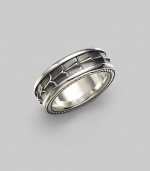 A distinct touch for any man, sculpted with rope detail in gleaming sterling silver. From the Armory Collection Sterling silver Diameter, 8.6mm (.33 inches) Imported 