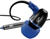 JBuds J5M Earbuds-Style Metal Earbuds Style Headphones with Mic (Black / Electric Blue)